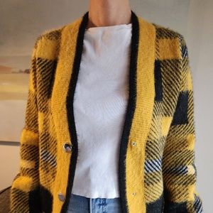 English Factory Cardigan Plaid